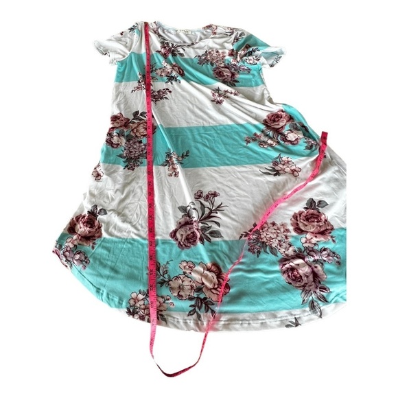 Viamore Floral and stripe T-shirt dress size Medium - Picture 5 of 7